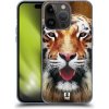 Pouzdro a kryt na mobilní telefon Apple Pouzdro Head Case Apple iPhone 15 Pro TVÁŘ TYGR