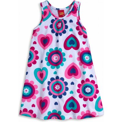 Dívčí šaty KYLY KVĚTY SRDCE bílé – Zbozi.Blesk.cz