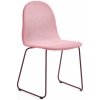 Jídelní židle AJ Produkty Gander ližinová podnož / polstrovaná podzimní červeň