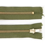 Pro Háčkování Kovový zip nedělitelný 12 cm, Ø 6 mm khaki – Hledejceny.cz