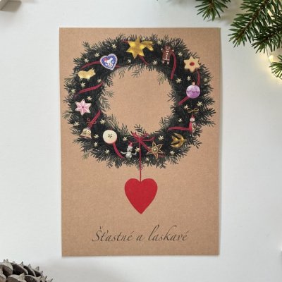 Be Nice EKO pohled Šťastné a laskavé - Pohádkový věnec – Zboží Dáma