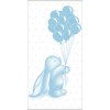 Osuška pro miminko Veba dětská osuška Nora veselý zajíček 70 x 140 cm modrá