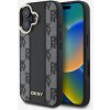 Pouzdro a kryt na mobilní telefon Apple DKNY PU Leather Checkered Pattern Magsafe Zadní Kryt pro iPhone 16 Plus Black