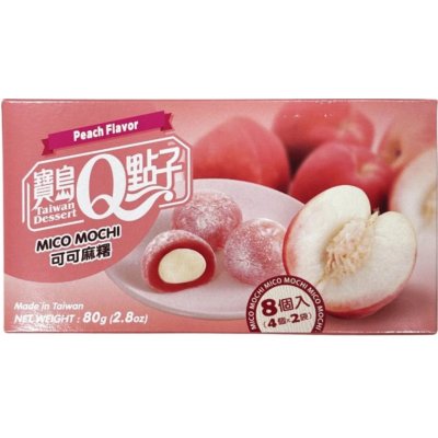 Qmochi Japonské Koláčky s příchutí peach broskev 80 g – Zboží Dáma