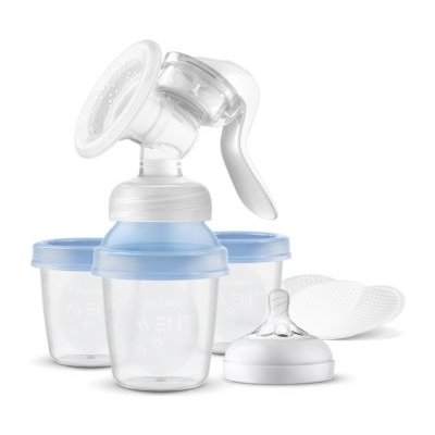 Philips Avent Breast Pumps a VIA pohárek s víčkem 3x180 ml a dudlík – Zboží Mobilmania