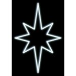 DECOLED LED světelná hvězda, závěsná 3D tisk, 45x70 cm, ledově bílá, bílá – Hledejceny.cz