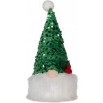 Vánoční svítící dekorace skřítek Gnome LED v zelené čepici - 10*10*25 cm/ 3AA - Clayre & Eef – Hledejceny.cz
