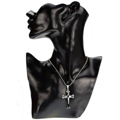 Impress Jewelry Přívěsek křížek Marcus černý s řetízkem BIZ014