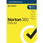 Norton 360 DELUXE 50GB + VPN 1 lic. 5 lic. 1rok (21405762) – Sleviste.cz