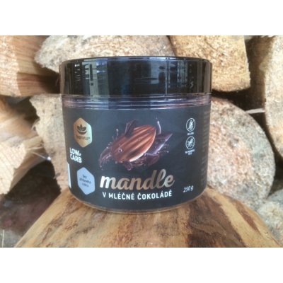 Topnatur LOW CARB mandle v mléčné čokoládě 250 g – Zboží Dáma