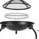Garden Line Zahradní ohniště 56cm s poklopem BBQ5344 – Sleviste.cz