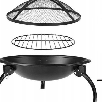 Garden Line Zahradní ohniště 56cm s poklopem BBQ5344 – Sleviste.cz
