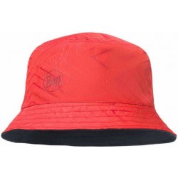 Buff Travel Bucket Hat collage red/black