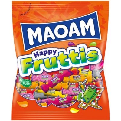 Maoam Happy Fruttis karamely s příchutěmi ovocnou a kolovou 175 g