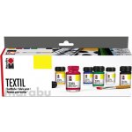 Marabu Sada barev na světlý textil Textil 6 x 15 ml – Zboží Mobilmania