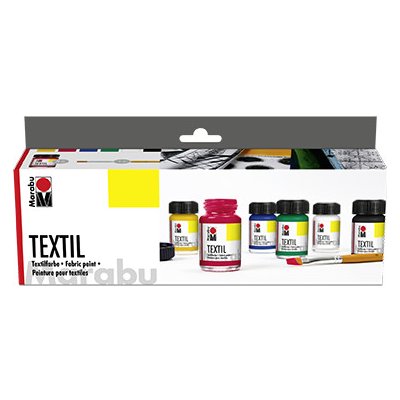 Marabu Sada barev na světlý textil Textil 6 x 15 ml – Zboží Mobilmania