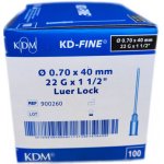 KD Medical Injekční jehla KD-Fine 22 G 0,7 x 40 černá 100 ks – Hledejceny.cz