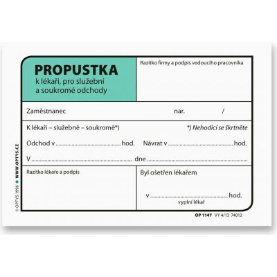 Optys 1147 Propustka A7 – Sleviste.cz