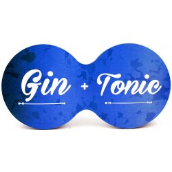 Nekupto Dvojtácek korkový podtácek Gin + tonic 19x9,5x0,3cm