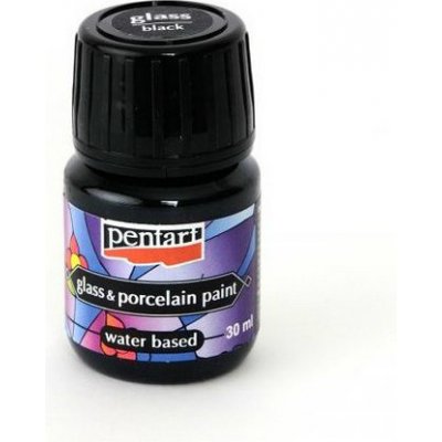 pentart Barva na sklo a porcelán 30ml zapékací černá – Zboží Dáma