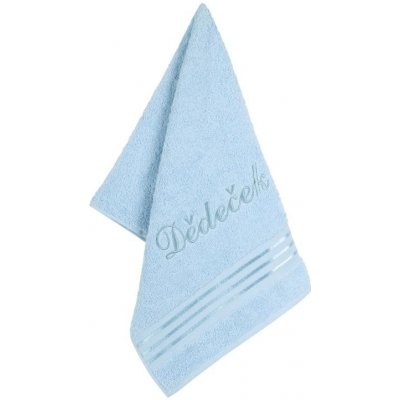 Bellatex froté ručník kolekce Linie s výšivkou Dědeček světle modrý 50 x 100 cm