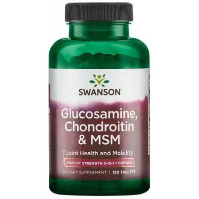 Swanson Glucosamine Chondroitin & MSM 750 mg 120 tablet – Zboží Mobilmania