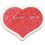 Dřevěný hlavolam Srdce Puzzle I love you – Sleviste.cz