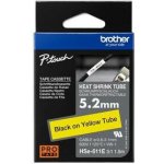 Brother HSE-611E, bužírka žlutá / černá 5,2 mm – Zboží Dáma