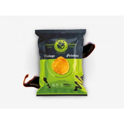 Fox Italia Balsamikový ocet a mořská sůl prémiové brambůrky 120 g – Zboží Dáma