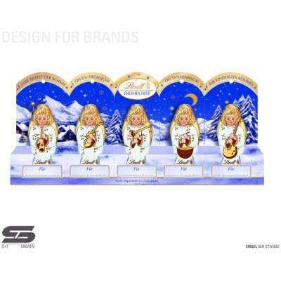 Lindt Mini andělé mléčná čokoláda 5 x 10 g – Zboží Dáma