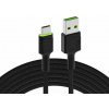 usb kabel Green Cell KABGC06 USB - USB-C, 120cm, černý