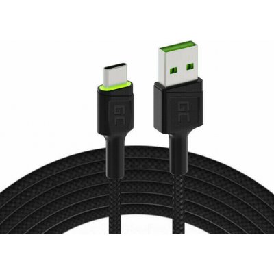 Green Cell KABGC06 USB - USB-C, 120cm, černý – Zbozi.Blesk.cz