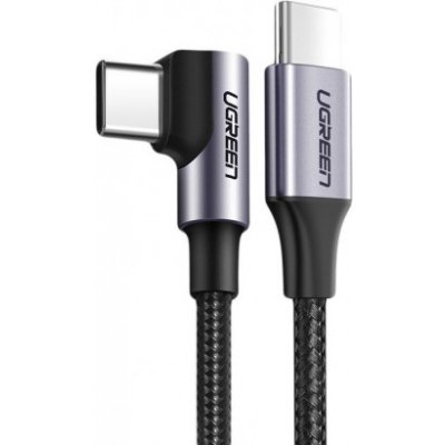 Ugreen 50123 Angled USB-C / USB-C PD 60W 3A, 1m, černý – Zboží Mobilmania