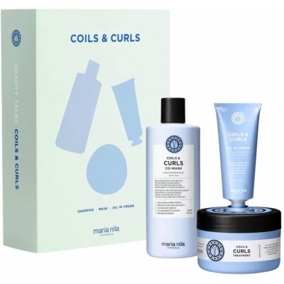 Maria Nila Coils & Curls Holiday Box šampon 350 ml + bezoplachový krém 100 ml + maska 250 ml dárková sada – Hledejceny.cz