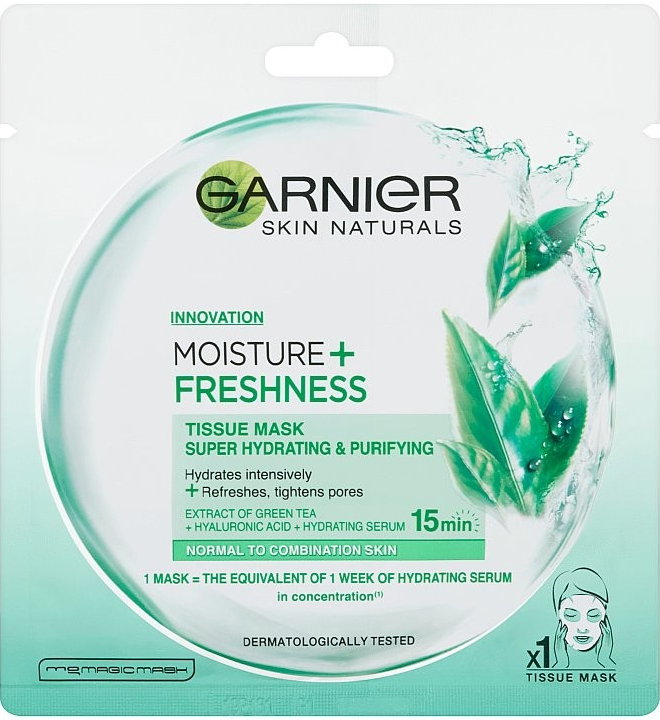 Garnier Moisture Freshness superhydratační čistící textilní maska 32 g od  45 Kč - Heureka.cz