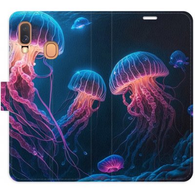 Pouzdro iSaprio Flip s kapsičkami na karty - Jellyfish Samsung Galaxy A40 – Zbozi.Blesk.cz