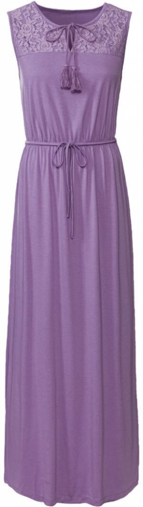 Esmara dámské maxi šaty lila fialová – Zboží Dáma