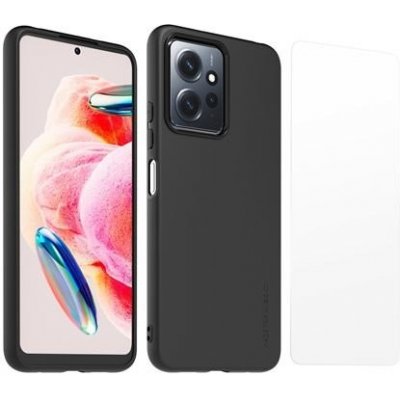 Pouzdro Made for Xiaomi TPU + tvrzené sklo Xiaomi Note 12 4G, černé – Zbozi.Blesk.cz