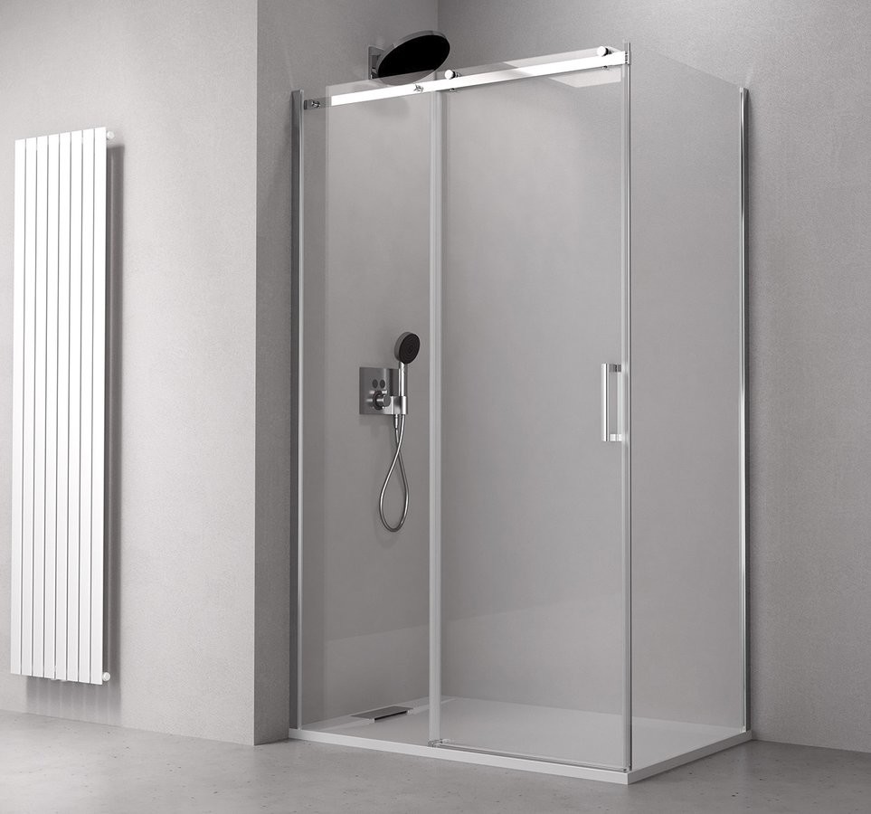 Polysan Thron Line Round obdélníkový 160 x 100 cm čiré chrom TL1610-5005