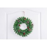 MagicHome Vánoce, s bobulemi, přírodní, zasněžený, 33 cm – Hledejceny.cz