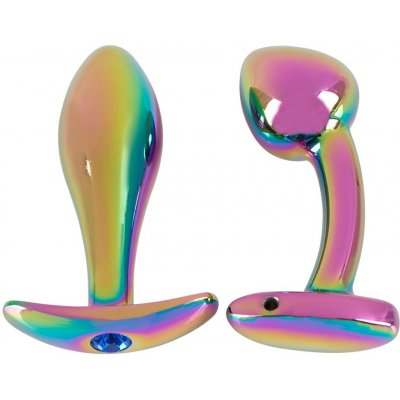 Anos Metal Butt Plug Set in Rainbow Colours