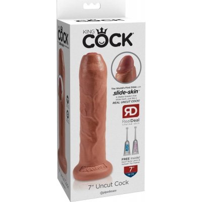 Pipedream King Cock 7 Uncut realistické dildo 18 cm – Zbozi.Blesk.cz