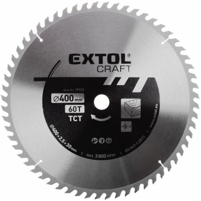 EXTOL CRAFT kotouč pilový s SK plátky, 400x2,5x30mm, 60T, 19122 – Zboží Mobilmania