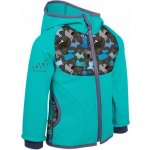 Unuo Unuo chlapecká softshellová bunda s fleecem pejsci petrolej – Zboží Dáma