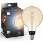 Philips Hue Bluetooth LED White Ambiance filamentová žárovka 8719514301542 E27 G125 7W 550lm 2200-4500K černá, stmívatelná Studená bílá – Zboží Živě