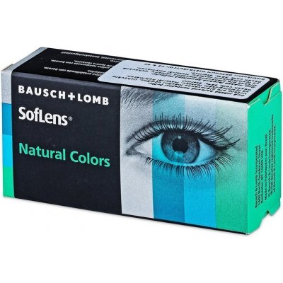 Bausch & Lomb SofLens Natural colors Emerald barevné dioptrické 2 čočky – Zboží Mobilmania