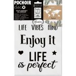 Aladine Šablona 20x30 cm Nápisy Positive life – Zboží Mobilmania