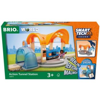 Brio WORLD 33973 SMART TECH SOUND Vlaková stanice s tunelem