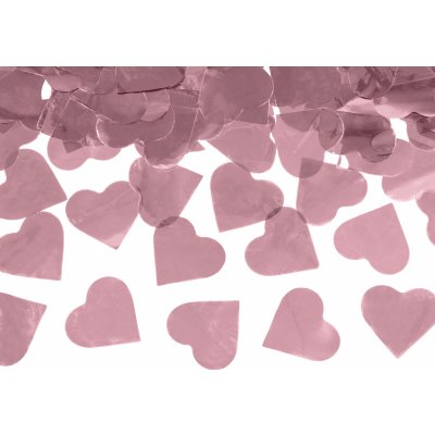 KONFETY vystřelovací srdce růžové zlato – Zboží Dáma