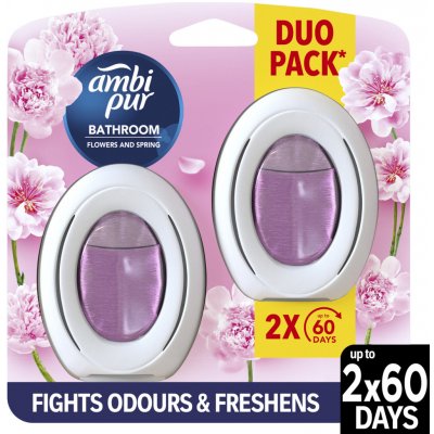 Ambi Pur osvěžovač do koupelny Flowers&Spring 2 x 7,5 ml – Zboží Dáma